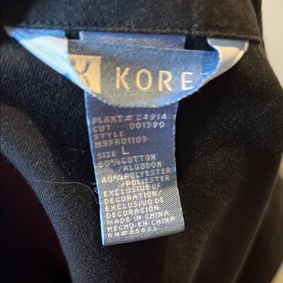 Koret Black cotton blend Floral Embroidered Jacket size Large - Picture 2 of 8